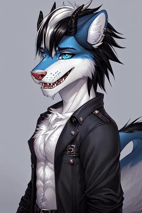 uploaded on e621, anthro, explicit, explict, nsfw, (dracowolf:1), high res, ((detailed realistic image)), (detailed eyes, beautiful expressive eyes:1.3), impasto impressionism, insane details, (hyper realistic scales:1.2), (hyper realistic fur:1.4), (detailed fur:1.3), (detailed scales:1.2), pupils, (expressive face, detailed face), (two tone hair, anime hair:1.3), (realistic quality:1.3), (photorealistic quality:1.3), (full color portrait:1.3), (male:1), (dungeon background), (first person view), (looking at viewer:1), (sneer:1), dark fantasy art, horns, (scaled forearms, scaled hands:1), (scaled belly, scaled chest:1), white hands, (furred legs, furred biceps:1), (canine features:1), cinematic lighting, (fedora, trench coat, pants, jacket), <lora:DracowolfV5:1>, (bust portrait)