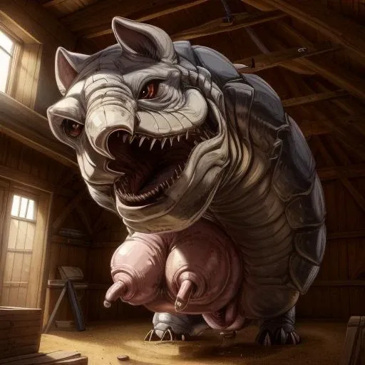 masterpiece, best quality, detailed, <lora:add_detail:1.0> add_detail, barn,
female, solo,
<lora:udders, veiny udders, huge udders:0.7> udders,
<lora:Sandworm:0.7> Sandworm,