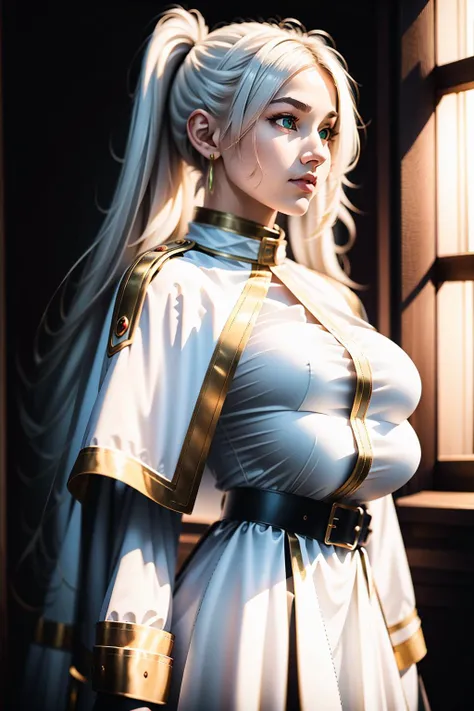 YSMB_Concept, Concept, multiple_breasts, 4_breasts, multiple_tits, 4_tits,<lora:HerrscherAGGA2023_Yukiko_Senzaki_V1:1>, white capelet, striped shirt, long sleeves, belt, white skirt, black pantyhose<lora:ФÑиÑен пÑовожаÑÑÐ°Ñ Ð² поÑледний пÑÑÑ(aafrie,long hair, white hair,twintails, pointy ears,earrings, thick eyebrows,(Ñм одеждÑ):0.7> aafrie, long hair, (white hair), 2twintails, pointy ears, earrings, thick eyebrows,green eyes, small breasts, flat, 1girl in full growth, best quality, masterpiece, ultra-detailed, high quality, perfect nose, highly detailed skin, warm skin tone, defiance512, RAW photo, best quality, high resolution, (masterpiece), dreamlike, dreamy, modelshoot style, analog style, tonemapping, photorealistic, professional photography, sharp focus, HDR, 8K resolution, intricate detail, sophisticated detail, hyper detailed, (depth of field), highlight and shadow, volumetric lighting, cinematic bloom, professional light, looking at viewer, blotchy,