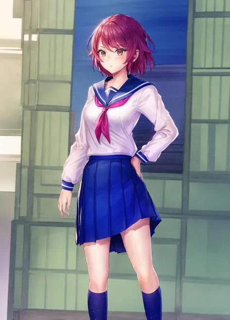 1girl,standing,school uniform