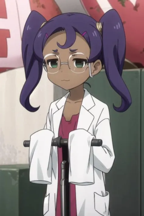 (((pixel-perfect, detail-perfect))), solo, 1girl, <lora:tasujin-akibastrip-01:0.8>, tasujin ratu, labcoat, sleeves past fingers, looking at viewer, closed mouth