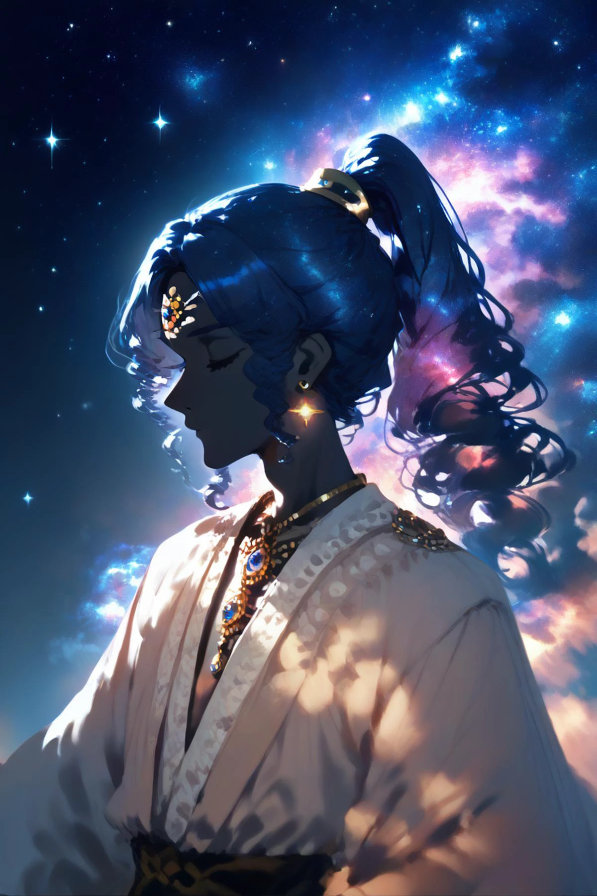 score_9, score_8_up, score_7_up, masterpiece, best quality, 1boy, solo, <lora:wrnchexpwhimsicalvisions:0.8> wrnchexpwhimsicalvisions, silhouette, double exposure, galaxy, hanfu, long hair, jewelry, earnings, <lora:MaiLanPony:0.8> meilan, ponytail,