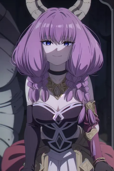 aura the guillotine, <lora:aura the guillotine s1-lora-nochekaiser:1>,
aura the guillotine, long hair, (purple eyes:1.1), purple hair, braid, horns, twin braids, smile,
skirt, thighhighs, gloves, choker, black gloves, elbow gloves, magical girl,
BREAK outdoors, park, sun, sky, cloud,
BREAK looking at viewer,
BREAK <lyco:GoodHands-beta2:1>, (masterpiece:1.2), best quality, high resolution, unity 8k wallpaper, (illustration:0.8), (beautiful detailed eyes:1.6), extremely detailed face, perfect lighting, extremely detailed CG, (perfect hands, perfect anatomy),