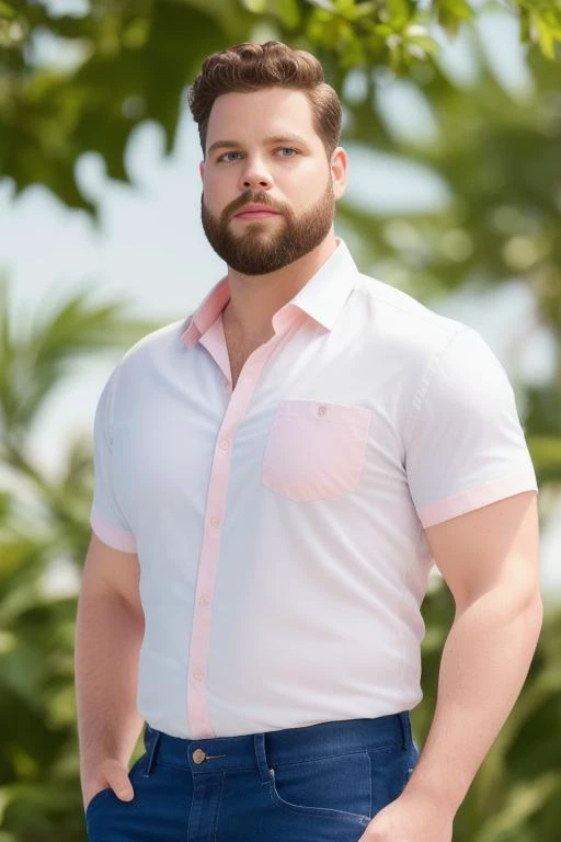 (gregnobodysd15 in a white shirt), (realistic, best quality, photo-realistic, best quality:1.3), SFW, (Medium Close-Up shot, Ground Level Shot, shot by Canon camera, Shot on 65mm film, Soft focus, 100mm lens), (Navy Blue, Coral, and Pale Pink colors, Country colors)