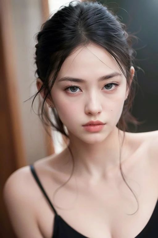 dressed, (photo realistic:1.4), (hyper realistic:1.4), (realistic:1.3),
(smoother lighting:1.05), (increase cinematic lighting quality:0.9), 32K,
1girl,20yo girl, realistic lighting, backlighting, light on face, ray trace, (brightening light:1.2), (Increase quality:1.4),
(best quality real texture skin:1.4), finely detailed eyes, finely detailed face, finely quality eyes,
(tired and sleepy and satisfied:0.0), face closeup, t-shirts,
(Increase body line mood:1.1), (Increase skin texture beauty:1.1)
<lora:sd-No.175-000014:0.6>