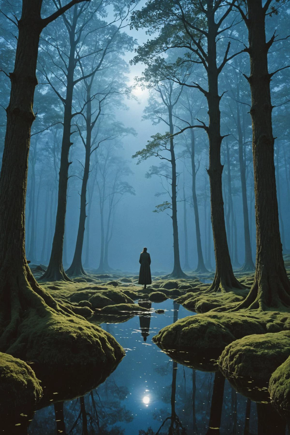 (polaroid film photography:0.000), professional studio photo <lora:Polaroid_Film-000005:0.55> by (((Rob Gonsalves) and Jessica Rossier) and Wayne Barlowe) and Steve Ditko, druid , depth of field,