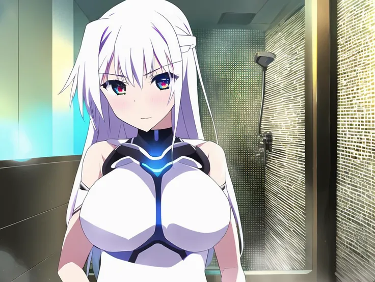 masterpiece, best quality,
<lora:andtheherowasneverseenagain.sd15.v1:1> heroneverseenagain
1girl, solo,
shoulder length hair
glowing hair, white hair, sparkling hair
cyborg eyes,
(summer clothes, light clothes,)
large breasts
" "
bathroom