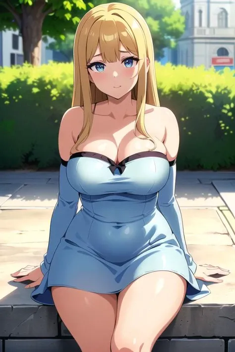 (High quality, High resolution, Fine details, Realistic), starry sky, shooting star, night sky, Meadows, solo, Blonde hair, Curvy women, Mysterious dress, Sitting, ((Looking up at the sky)), sparkling eyes, (Detailed eyes), smile, blush, Large breasts, Sweat, Oily skin, ((Focus on the sky)), ((Snapshot, Wide shot, long shot)), Mystical atmosphere, Emotional moment, Breathtaking beauty