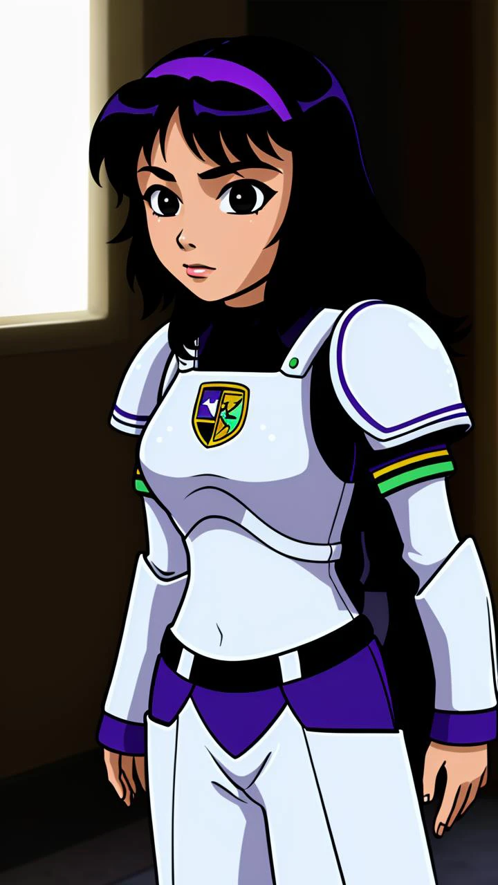 masterpiece, best quality,
vivid colors,
1girl, (solo)
(, 14y.o, teen,eenager)
" ",
black eyes
" "
science fiction, white armor
medieval castle, inside
" "
<lora:Akabur:0.65>