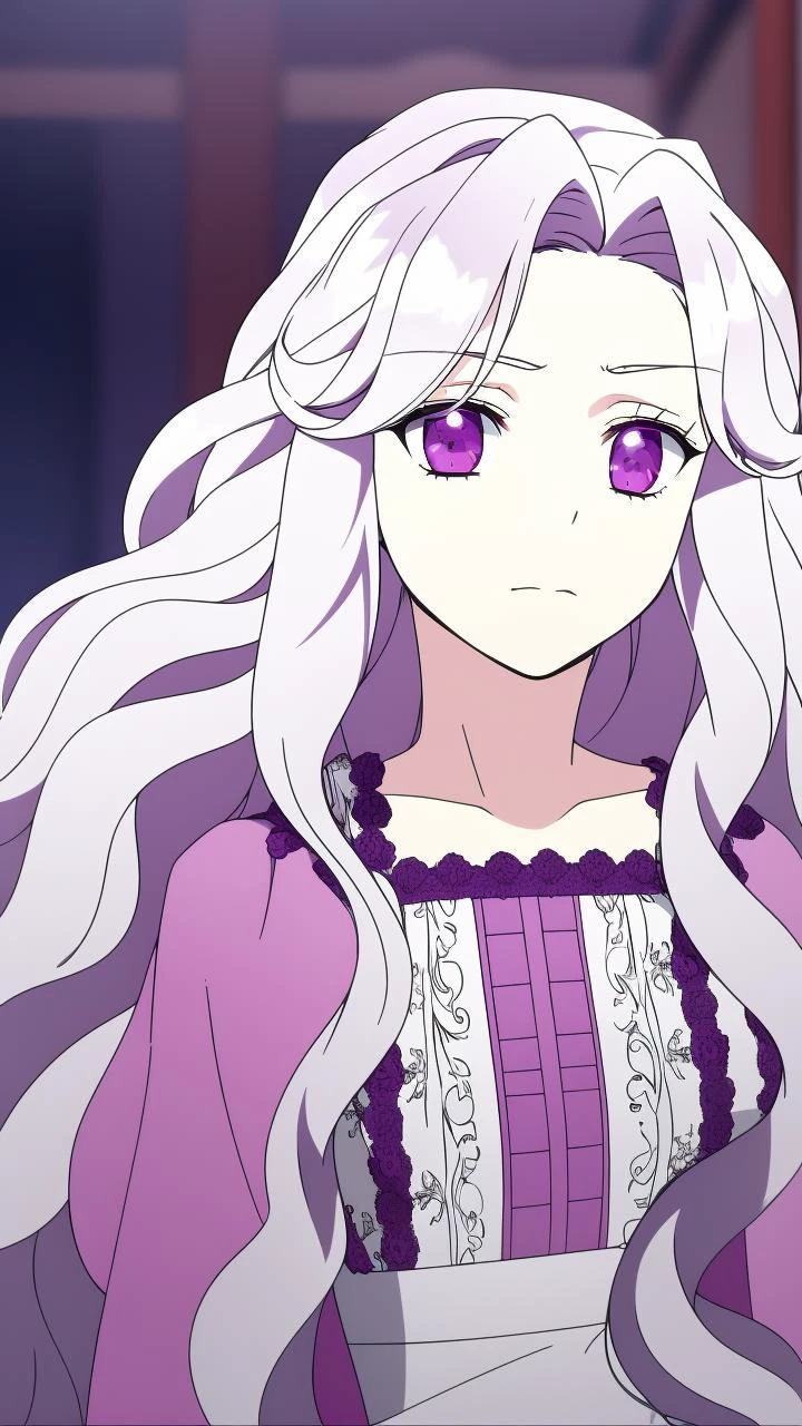 masterpiece, best quality,
<lora:Abigail-002-000007:0.7> abigail, long hair, solo, looking at viewer, purple eyes, very long hair, white hair, pink eyes, curly hair
vivid colors,
1girl, (solo)
(" ":1.2)
kitchen
dark, gloomy, depressive, depressing, bleak
<lora:add_detail:-0.5>