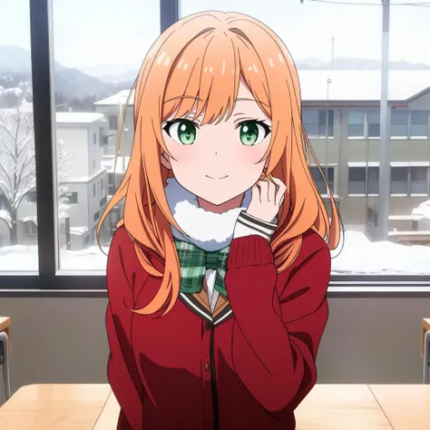 masterpiece, best quality,
vivid colors,
1girl, (solo)
("        ")
"   ",
green eyes
wild hair
german clothes
classroom, inside school
winter, snow  
[(anime screencap:1.1):0.34]