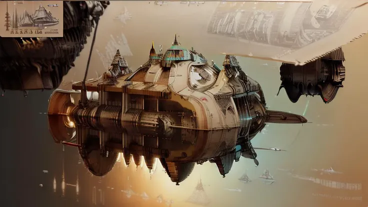 Spaceship with yellow lines,yellowed paper,Backround modern,technology, white,Picture of Award-winning works,(HD picture quality,Masterpiece,light red/blue text),SteampunkSchematics, <lora:GlowingRunesAIv2:1>, <lora:spaceship:1>, very detailed image,<lora:EnhancedDetail:0.8>