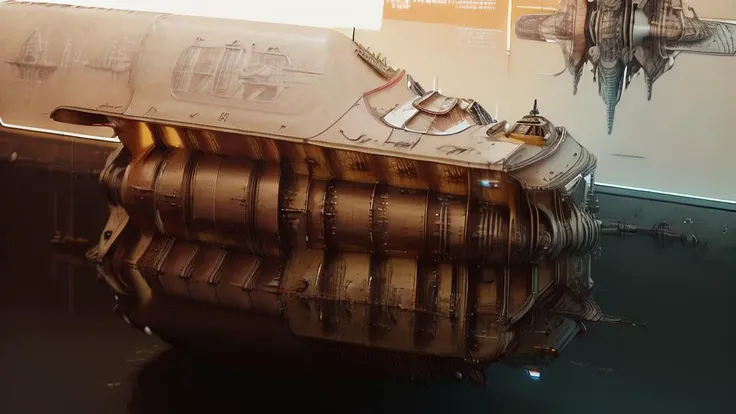 Spaceship with yellow lines,yellowed paper,Backround modern,technology, white,Picture of Award-winning works,(HD picture quality,Masterpiece,light red/blue text),SteampunkSchematics, <lora:GlowingRunesAIv2:1>, <lora:spaceship:1>, very detailed image,<lora:EnhancedDetail:0.8>