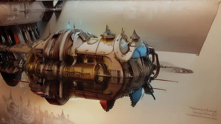 Spaceship with yellow lines,yellowed paper,Backround modern,technology, white,Picture of Award-winning works,(HD picture quality,Masterpiece,light red/blue text),SteampunkSchematics, <lora:GlowingRunesAIv2:1>, <lora:spaceship:1>, very detailed image,<lora:EnhancedDetail:0.8>