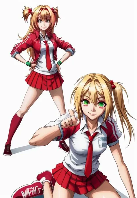 <lora:Battle_Game_in_5_Sec:0.8>, Yuri, smile, dynamic pose,