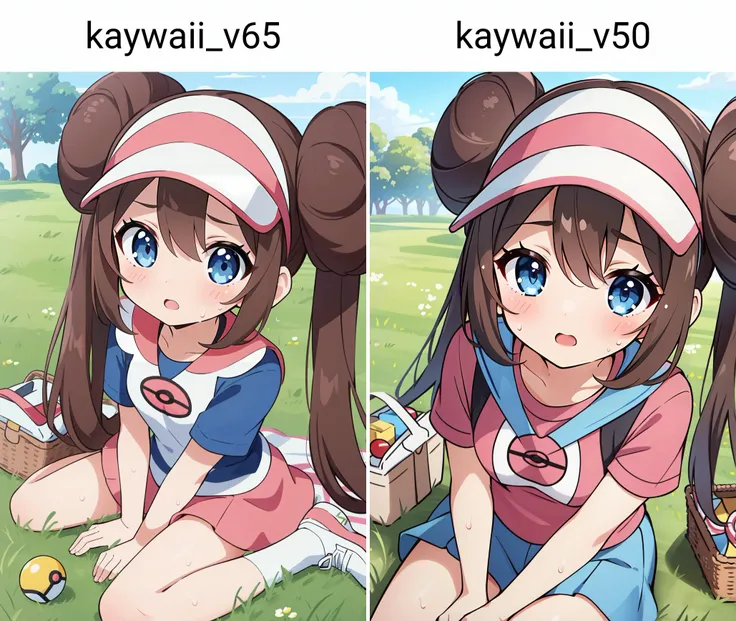 (masterpiece, best quality), intricate details,
1girl, <lora:rosa_v2:0.8> rosa pokemon, blue eyes, brown hair, long hair, twintails,double bun,visor cap
grass, outdoors, sweating, picnic,