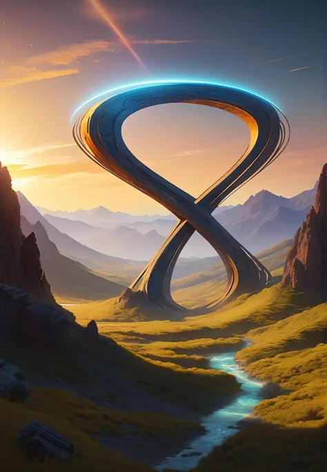 ethereal fantasy concept art of a floating monolithic alien structure, futuristic, (laserbeams shaped like an ((infinity:1.6) symbol:1.2):1.1), scifi, highly detailed, photorealistic, dynamic angle, intricate detail, hyper-realistic, lush fertile mountainous planet, futuristic transportation, on another planet, futuristic utopia, <lora:add-detail-xl:1>, alternative living, uhd, 8k, alternative transportation, high quality, exciting mood, euphoric atmosphere, (otherworldly, alien:1.5), not from this world, simple background, dry, two suns, alien civilization