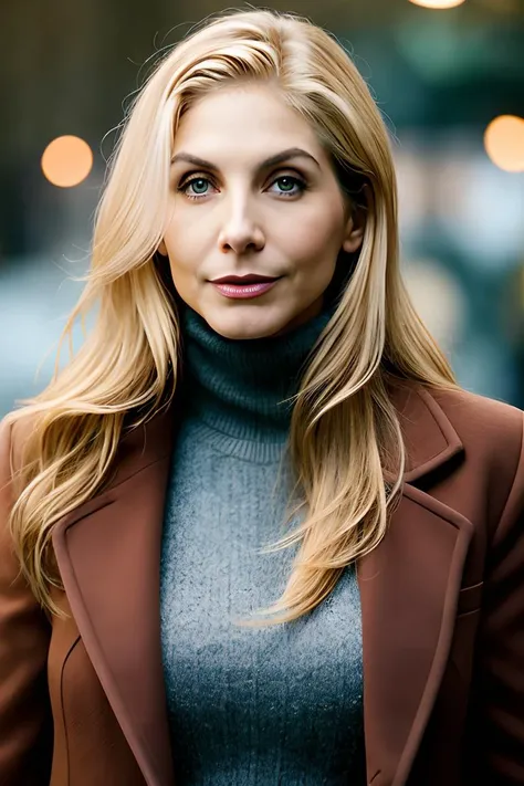 photo of (elm1tchell:0.99), a woman, RAW, close portrait photo, long brown coat, turtleneck, long haircut, slim body, (high detailed skin:1.2), 8k uhd, dslr, soft lighting, high quality, film grain, Fujifilm XT3 sharp focus, f 5.6