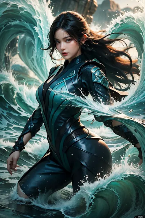 <lora:御水,yushui,water,wavesV2:0.7>,(face lighting:0.8),bright backlight,medium breasts,super high resolution,best quality,Photos,4k,(Realistic:1.2),( yushui:1.2),water,waves,1girl,(long hair:1.1),thigh,