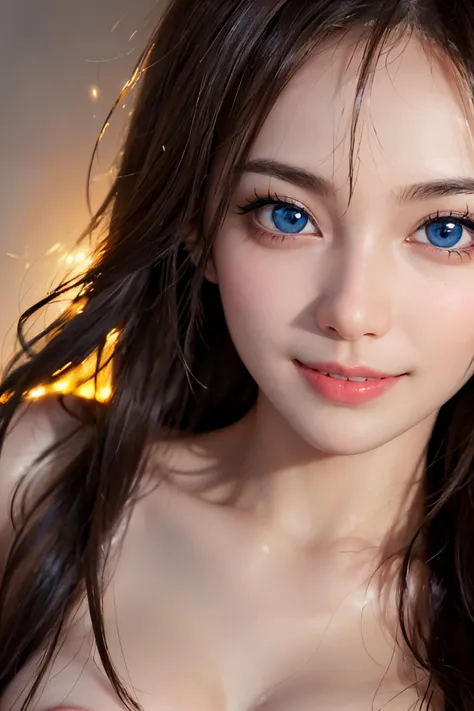 (masterpiece), ((ultra-detailed)), (highly detailed CG illustration), (expressionless), (best quality:1.2), realistic8K UHD, High definition, (1girl:1.2), High quality texture, intricate details, detailed texture, finely detailed, high detail, extremely detailed cg, High quality shadow, a realistic representation of the face, Detailed beautiful delicate face, (((nude))), ((Detailed beautiful delicate blue eyes)), brown eye pupil, a face of perfect proportion, Depth of field, Cinematic Light, Lens Flare, Ray tracing, perspective, 20s, Prominent Nose, slender face, tall girl, (big eyes:1.2), blush, glossy lips, perfect body, lean body, Particles of Light,(narrow waist:1.3), medium breast, ((beautiful pink nipples)), cameltoe, ((detaileddistinct_image, high_resolution, (lustrous skin), solo focus, (brown long hair), (finely detailed beautiful eyes and detailed face),(detailed face), (streaked hair), light source contrast, medium long hair, ((smile)), (pureerosface_v1:0.5) , (ulzzang-6500-v1.1:0.5), <lora:add_detail:0.6>, <lora:sd-No.161:0.8>