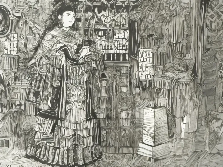 (best quality),((masterpiece)),(highres), original, (extremely detailed 8K wallpaper), overexposure,1girl,(solo),(upper body),(medium breasts),(an extremely delicate and beautiful),(Beautiful and detailed eye description),(Beautiful and detailed facial depiction),arms behind back,formal dress,hair ornament, necklace, jewelry,earrings,chinese style architecture,wavy hair,messy hair,swept bangs, <lora:shuihu_1280-000012:1>, masterpiece, best quality,