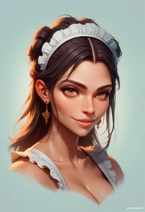 (Faded Headshot, faded bottom, faded edges:1.5), <lora:FadedHeadshot:1>, ((score_9), score_8_up, score_7_up), score_6_up, score_4_up, score_5_up, 1girl, horny face expression, Courtesan, Frenchmaid, plump full lips, cleavage, closeup portrait of beautiful attractive girl, looking at viewer, mischievous smile, morning, perfect composition,