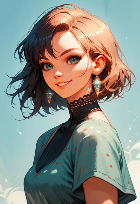 ((score_9), score_8_up, score_7_up), score_6_up, score_4_up, score_5_up, 1girl, artful dreamy portrait, mischievous smile, knva, halftone effect, wodeipoi, kyuyongeom, <lora:wodeipoi:0.67> <lora:Kenva:0.67> <lora:kyuyong:0.67>