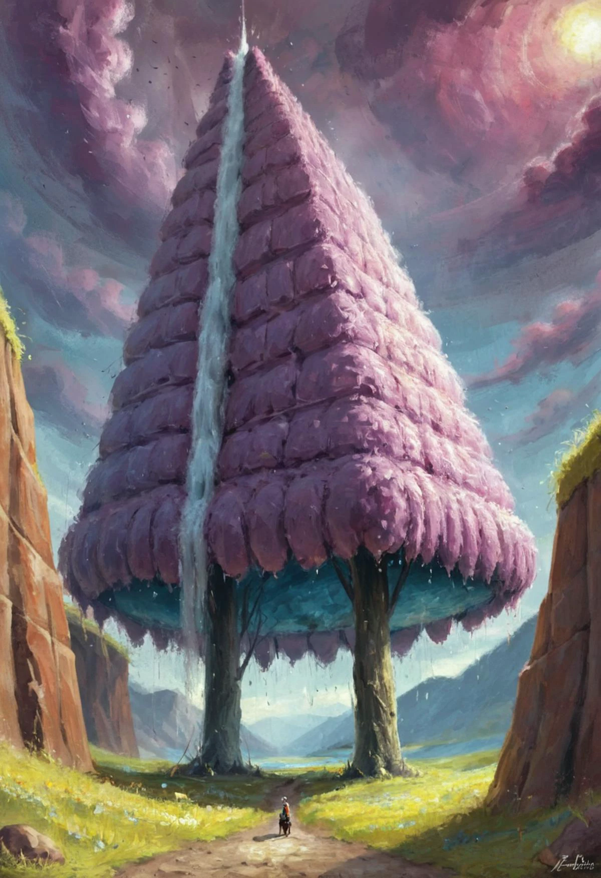art by Jason Middlebrook and David Aronson
, painting, landscape of a In the depths of a lush forest, a woman in an armored cold-shoulder top stands on one side of the painting. She is depicted in this epic masterpiece. The scene is set against a backdrop of towering trees and vibrant flowers, at Sunrise, Depth of field 100mm, Mono Color, oil painting style, dark evening, impressionism, expressionism, bold brushstrokes, <lora:rough-oil-sat-mega-adam-e:1> <lora:EpiCPainting:1>
, painting, atmosphere, perfect composition, luxurious sharp focus, sharp focus, epic composition