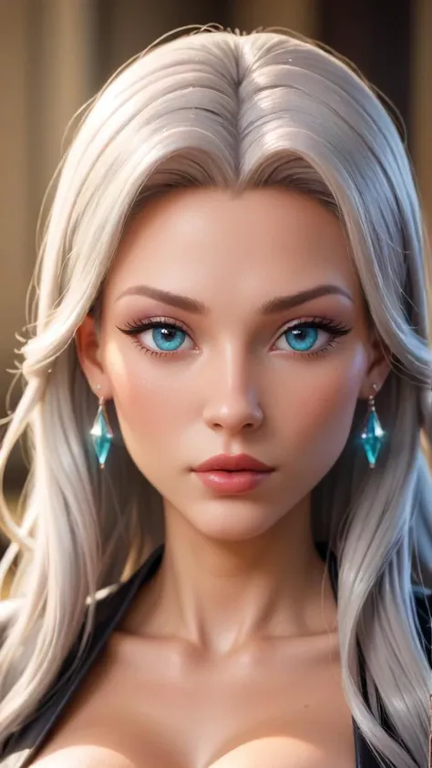 otherworldly artful masterpiece, ((score_9), score_8_up, score_7_up), score_6_up, score_4_up, score_5_up, 1girl, A close-up portrait of a stunning elven heroine with moonlight cascading through her silver hair. Her eyes glow with an ethereal luminescence, and she wears a leather cuirass adorned with intricate moonstone filigree that shimmers like starlight. A mischievous glint flickers in her eyes, hinting at the adventure that awaits.