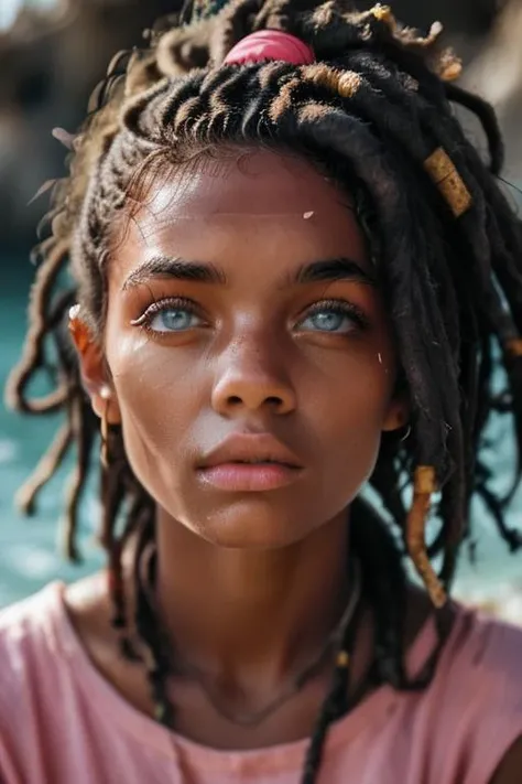 score_9,score_8_up,score_7_up,score_6_up,score_5_up,score_4_up,Dark theme,((((Dreadlocks)))),geta,round face,blue eyes,portrait teen Pacific Islander woman,upset:0.2,pink lips,photorealistic,