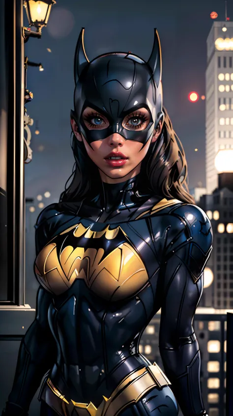 masterpiece, best quality, <lora:THEPIT:0.7> <lora:add_detail:0.3>, 1girl, batgirl, full suit, batgirl mask, gotham, night, dark background, closed mouth,