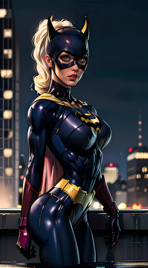 masterpiece, best quality, <lora:THEPIT:0.7> <lora:add_detail:0.3>, 1girl, batgirl, full suit, batgirl mask, gotham, night, dark background, closed mouth,
