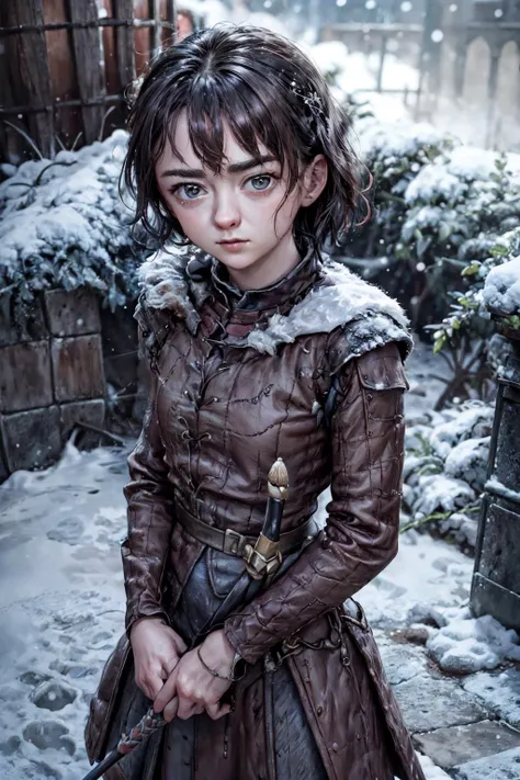 <lora:add_detail:0.8> , masterpiece, 1girl, solo, looking at viewer, pov, maisiewilliams:0.15, standing, <lora:AStark_v10:0.8>,
(photorealistic), (cinematic light), sword,weapon,realistic, castle,Armor, running, princess, dress, 3d face, winter, snow,realistic, from above,