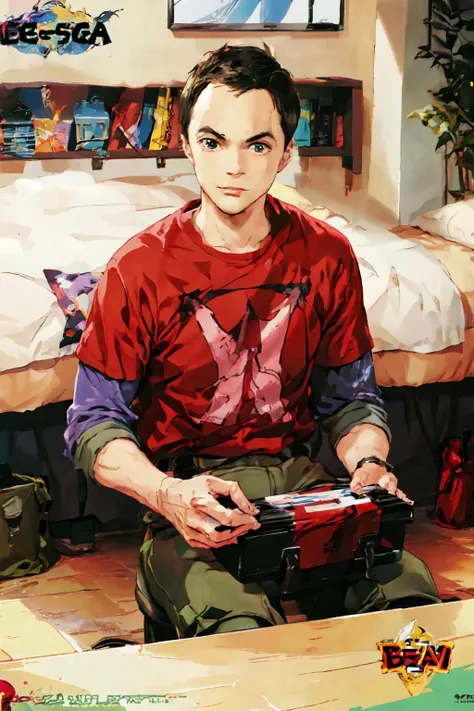<lora:SegaBoxArtV1.3:0.7> <lora:Sheldon Cooper:1> RedBannerBox, box art, BlackBorderBox,sheldon cooper,1boy,
(best quality, masterpiece, RAW photo,ultra-detailed:1.2), <lyco:GoodHands-beta2:1.0> SEGA,