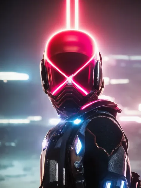 scifi style photo of death Stranding scenery, anatomically correct human male figure in astronaut suit in field facing forward helmet glowing pink, dynamic lighting, hyper detail features, ray tracing, high flare, 3D, cinematic lighting, dark shadows, unrealistic Engine 5 rendering, hyper detail,trending on artstation, 4k,extremely high details, ultra hd, hdr, 8k, extremely high details