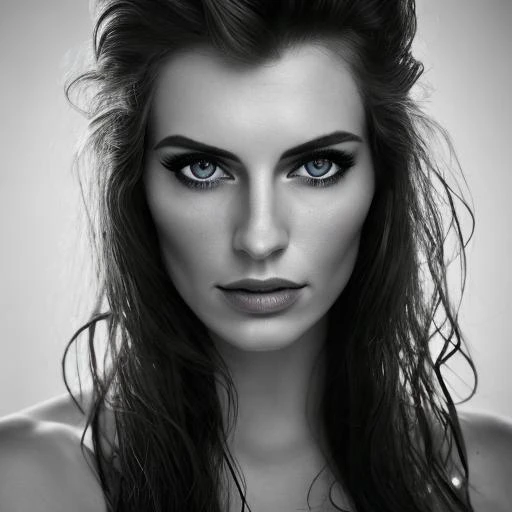 Thorough, analog style, eye focus, highest quality, (highly detailed skin), photo of a exquisitely beautiful naked Norwegian girl, 21yo, perfect face, alluring eyes, [seductive makeup], skin pores, (piercing:0.5), indoor, messy bedroom, (bokeh:0.6), sharp focus, dappled lighting, (backlighting:0.7), film grain, photographed on a Sony A7R IV, 18mm F/1.7 cine lens, (highly detailed, intricately detailed), 8k, HDR, seductively posing, front view, (uppper body:0.9)