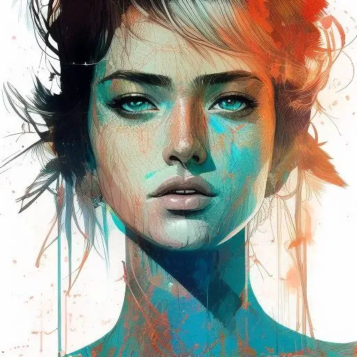 strong warrior princess| centered| key visual| intricate| highly detailed| breathtaking beauty| precise lineart| vibrant| comprehensive cinematic| Carne Griffiths| Conrad Roset