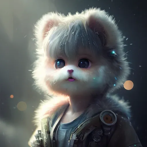 Little cute forest fluffy chibi cuteness overload, sunny magical background, ultra precious details, intricate details, volumetric lighting, photo realistic, lifelike, photography, digital art, 8k, trending on artstation, sharp focus, studio photo, intricate details, highly detailed, by greg rutkowski, sharp focus, emitting diodes, smoke, artillery, sparks, racks, system unit, motherboard, by pascal blanche rutkowski repin artstation hyperrealism painting concept art of detailed character design matte painting, 4 k resolution blade runner