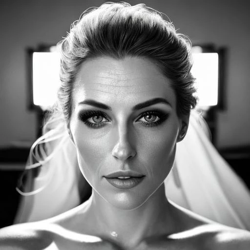 Thorough, analog style, eye focus, highest quality, (highly detailed skin), photo of a exquisitely beautiful naked French girl, 21yo, perfect face, alluring eyes, [seductive makeup], skin pores, (piercing:0.5), indoor, messy bedroom, (bokeh:0.6), sharp focus, dappled lighting, (backlighting:0.7), film grain, photographed on a Sony A7R IV, 18mm F/1.7 cine lens, (highly detailed, intricately detailed), 8k, HDR, seductively posing, front view, (uppper body:0.9)