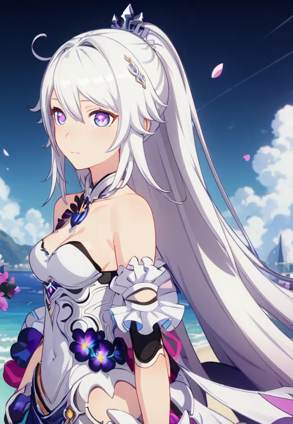 ph_kiana, kianahd, kianads, <lora:K6-7-000003:0.6> , (masterpiece:1.6, best quality), (finely detailed beautiful eyes: 1.2), ultra-detailed, illustration, beautiful detailed eyes, looking at viewer, (off shoulder:1.1), shiny skin,
<lora:flowers_landscape-000014:0.3>, flowers