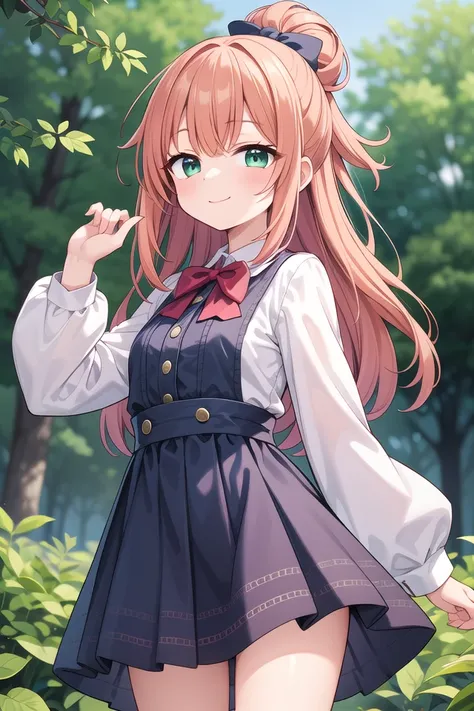 insanely detailed, absurdres, ultra-highres, ultra-detailed, best quality,
1girl, solo, nice hands, perfect hands
BREAK
jirai kei,plaid skirt, shirt, long sleeves, bow, blue skirt, white shoulder frilly shirt, outdoors, blue bow, long hair, (cleavage:-1.5)
BREAK
happy smile, laugh, closed mouth
BREAK
standing, cowboy shot, looking at viewer
BREAK
slender, kawaii, perfect symmetrical face, ultra cute girl, ultra cute face, ultra detailed eyes, ultra detailed hair, ultra cute, ultra beautiful
BREAK
in forest, depth of field, ultra detailed background
BREAK
medium large breasts
BREAK
orange hair, green eyes, topknot,