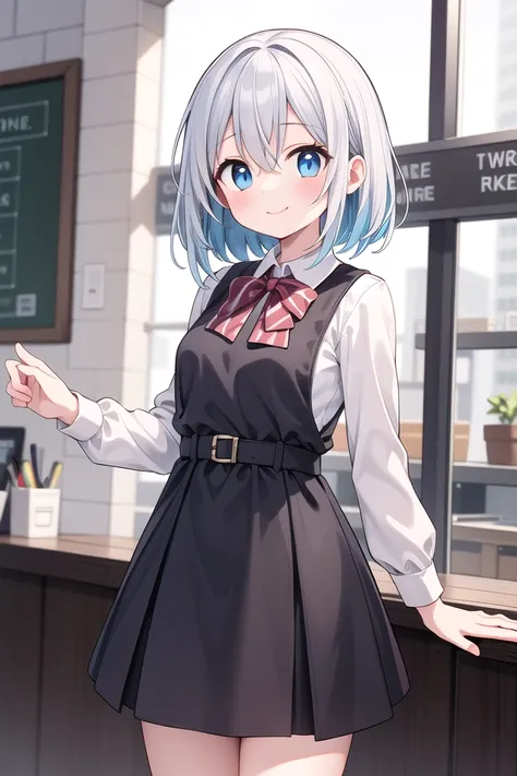 insanely detailed, absurdres, ultra-highres, ultra-detailed, best quality,
1girl, solo, nice hands, perfect hands
BREAK
wearing school uniform, (cleavage:-1.5)
BREAK
happy smile, laugh, closed mouth
BREAK
45 angle,
standing, cowboy shot, looking at viewer
BREAK
slender, kawaii, perfect symmetrical face, ultra cute girl, ultra cute face, ultra detailed eyes, ultra detailed hair, ultra cute, ultra beautiful
BREAK
in coffee shop, depth of field, ultra detailed background
BREAK
medium large breasts
BREAK
rainbow color hair, multiple color hair, rainbow color eyes, fishtail, hair between eyes