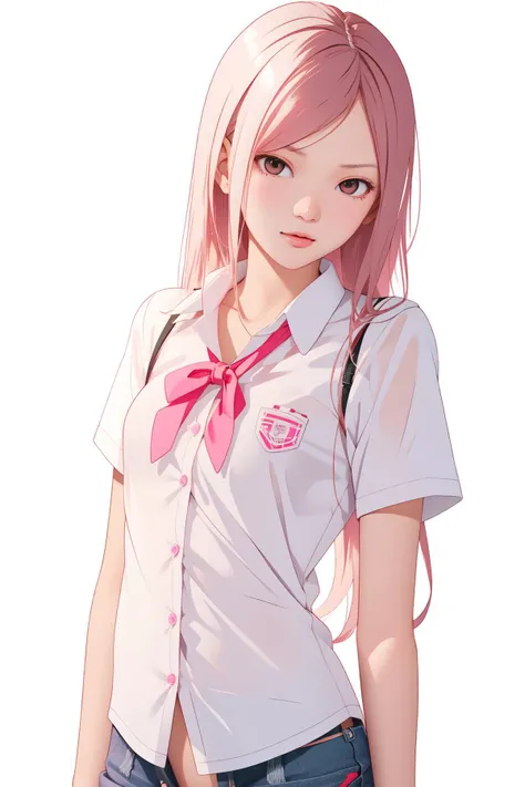 DV_Kim_V2_Vicious, 1girl, dressed, upper body, <lora:flat2:0.3>