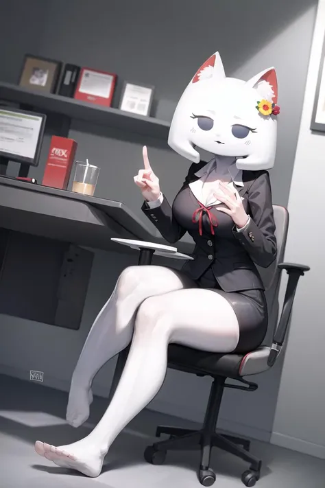 high-detailed, 1girl, full body, dislyde, <lora:Clyde:1>, white skin, office lady