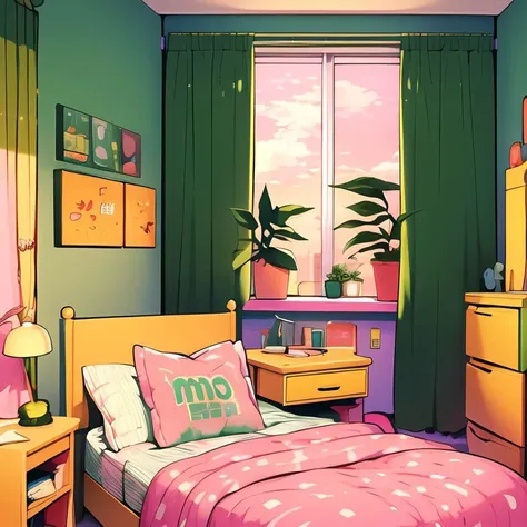 (green theme:1.3),  masterpiece, high contrast, 
<lora:miyoshi_yoshimi-23:1> miyoshi_yoshimi, 
bedroom, clutter, clothes, bed, desk, plant, window, <lora:M0`S0_00F_v2-20:.8> mda_starou