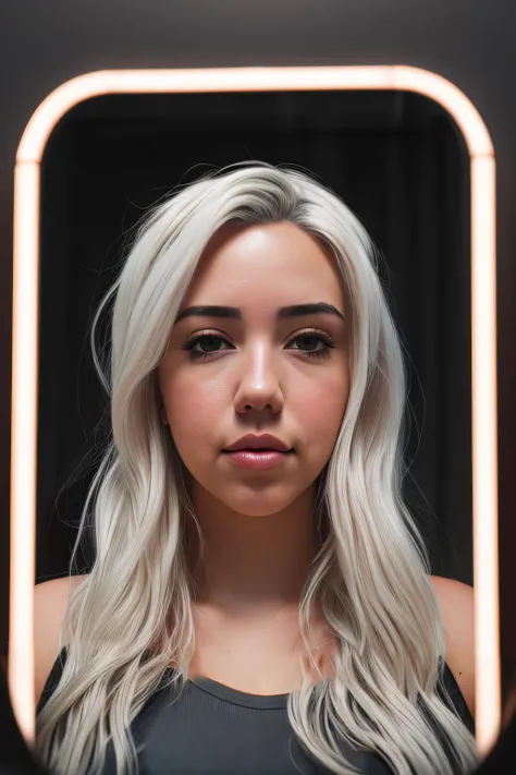 best quality (raw:1.1) portrait of (Alan4hP34rc401:0.99), (wearing a dress:1.2), in front of a (mirror:1.2), headshot, photorealistic, high detail, detailed, <lora:add_detail:0.4>