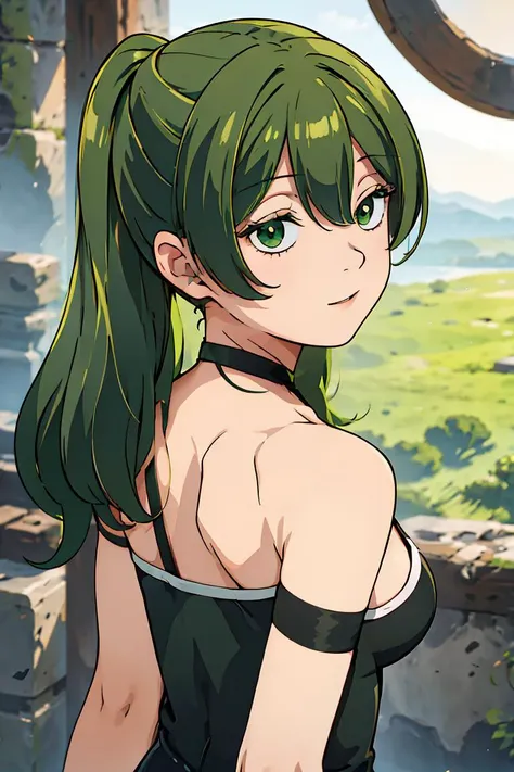 (masterpiece, best quality), 1girl,  <lora:Ubel:1> Ubel, green hair