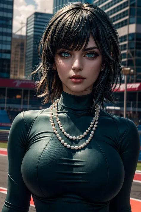(ultra realistic,32k, masterpiece:1.2),(high detailed skin:1.1),( high quality:1.1),
<lora:Fubuki:0.8>fubuki, short hair, green eyes,pearl necklace, long bodycon turtleneck dress, long sleeves, mascara, long lashes,hovercar racing circuit, anti-gravity races, high-speed maneuvers, neon-lit tracks, adrenaline-fueled competition, blurry background,,(looking at viewer, portrait:1.1),, huge breast,large breast,<lora:add_detail:0.94>,
(moody lighting:1.1),