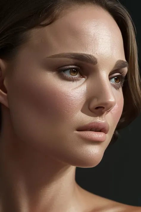 natalieportman-smf, full color portrait of woman, (oiled shiny skin:1.0), (slick undercut hair:1.0), (face close up:1.0),
masterpiece, best quality, sharp focus, highres 8k uhd, ultra-detailed, rim light, deep grey background,
<lora:natalieportman_lycoris_01:0.9>