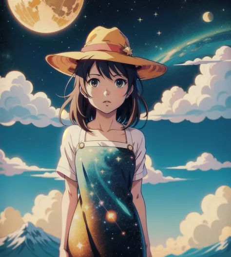 anime - style scene of a beautiful sky with a star and a planet, cosmic skies. by makoto shinkai, anime art wallpaper 4k, anime art wallpaper 4 k, anime art wallpaper 8 k, anime wallpaper 4k, anime wallpaper 4 k, 4k anime wallpaper, anime sky, amazing wallpaper, anime background, heaven planet in background, anime background art